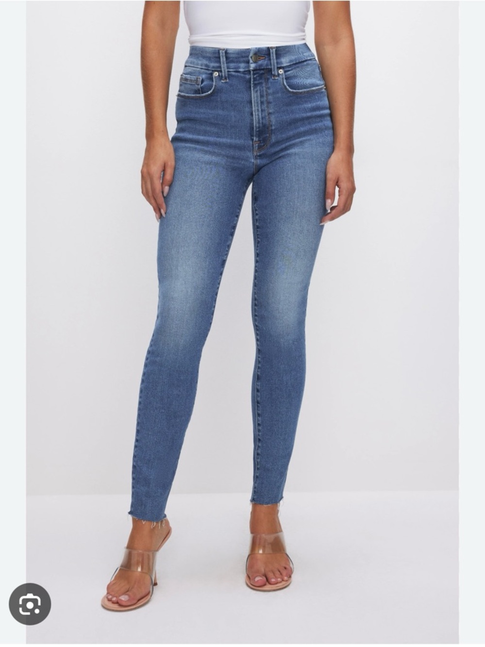Good American Medium Blue High-Rise Skinny Jeans